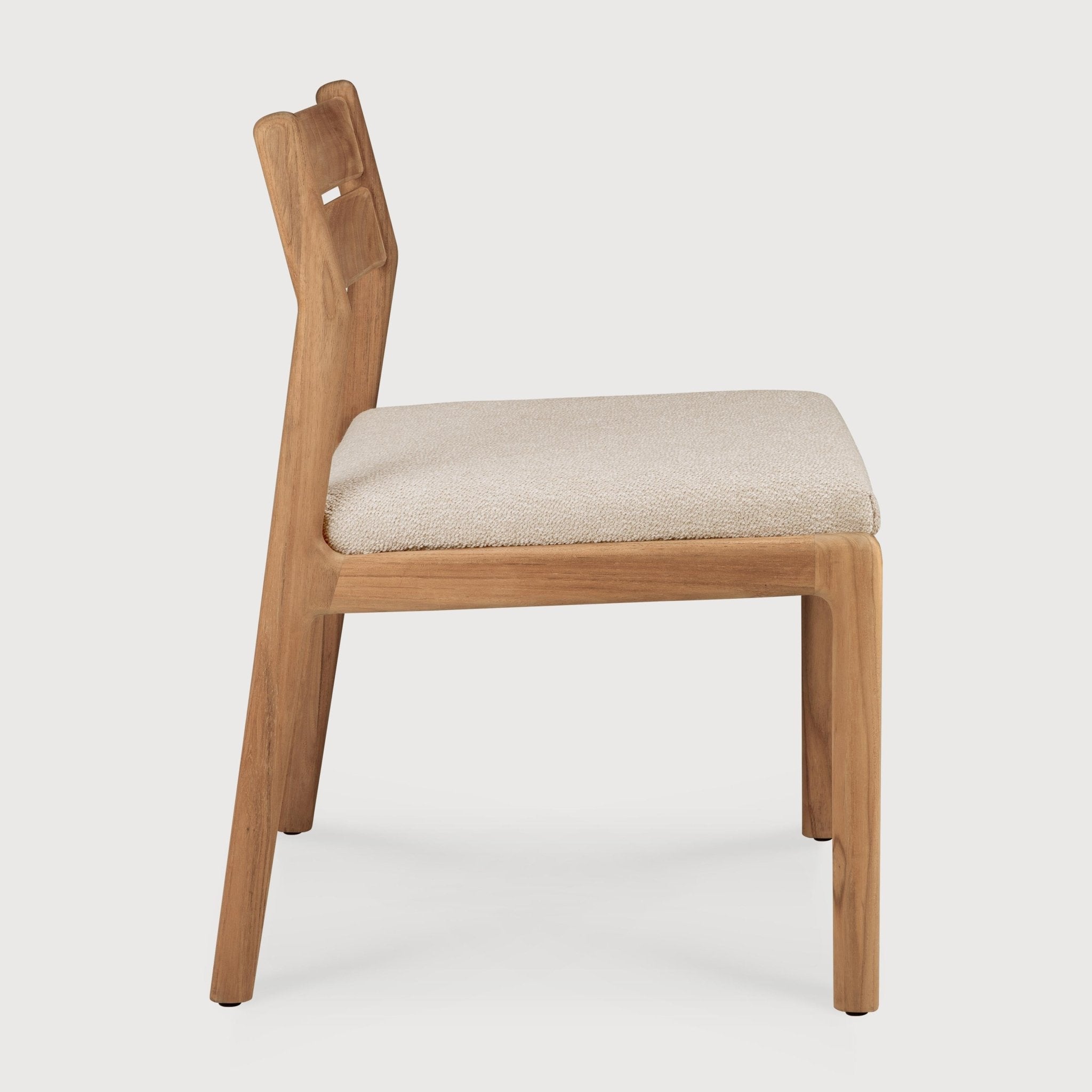 Jack outdoor dining chair - teak - Natural fabric White Cliff Studio Outdoor Dining Chair