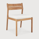 Jack outdoor dining chair - teak - Off White fabric White Cliff Studio Outdoor Dining Chair