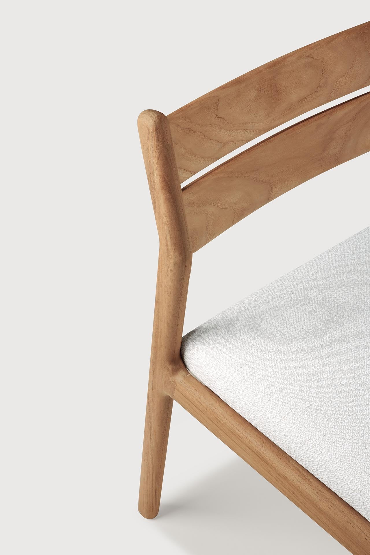 Jack outdoor dining chair - teak - Off White fabric White Cliff Studio Outdoor Dining Chair