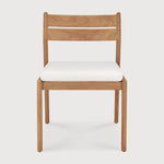 Jack outdoor dining chair - teak - Off White fabric White Cliff Studio Outdoor Dining Chair
