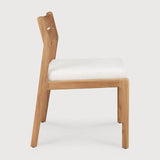 Jack outdoor dining chair - teak - Off White fabric White Cliff Studio Outdoor Dining Chair