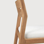 Jack outdoor dining chair - teak - Off White fabric White Cliff Studio Outdoor Dining Chair