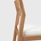 Jack outdoor dining chair - teak - Off White fabric White Cliff Studio Outdoor Dining Chair