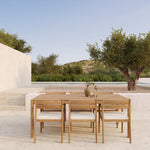 Jack outdoor dining table - teak - rectangular White Cliff Studio Outdoor Dining Table