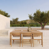 Jack outdoor dining table - teak - rectangular White Cliff Studio Outdoor Dining Table