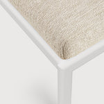 Jack outdoor footstool - aluminium - white - Natural fabric White Cliff Studio Outdoor Ottoman