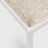 Jack outdoor footstool - aluminium - white - Natural fabric White Cliff Studio Outdoor Ottoman