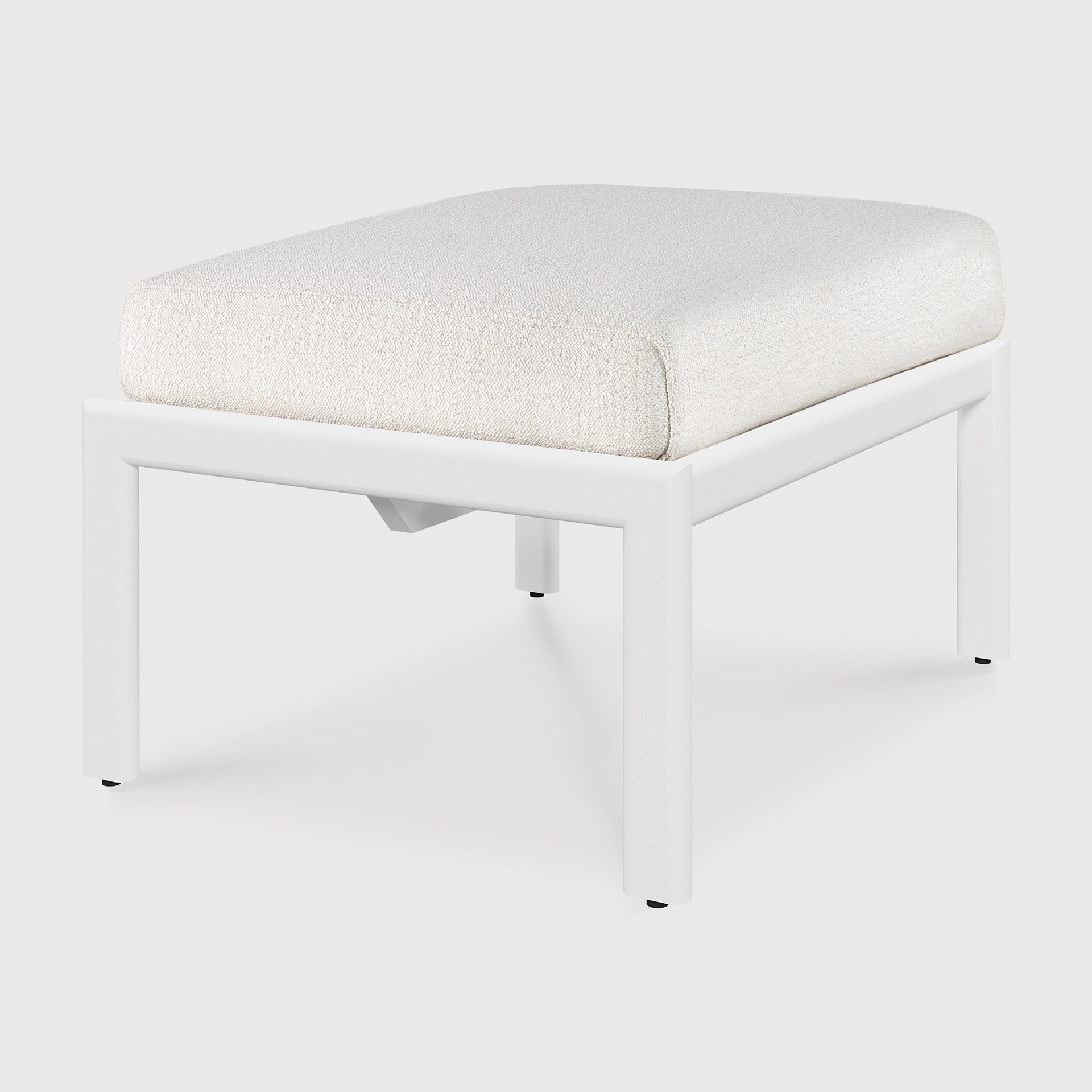 Jack outdoor footstool - aluminium - white - Off White fabric White Cliff Studio Outdoor Ottoman