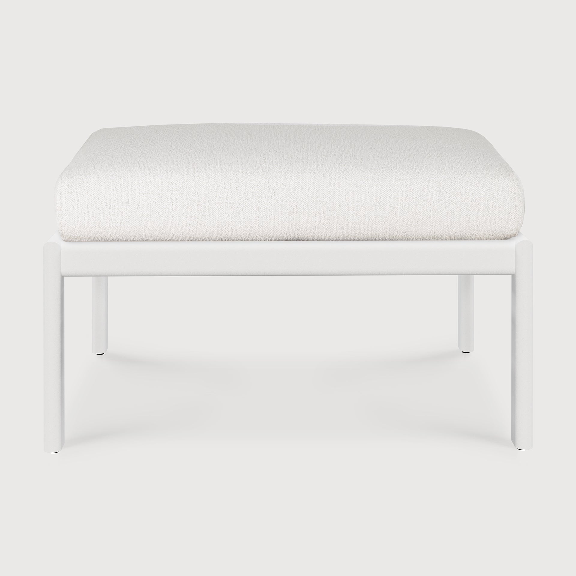 Jack outdoor footstool - aluminium - white - Off White fabric White Cliff Studio Outdoor Ottoman