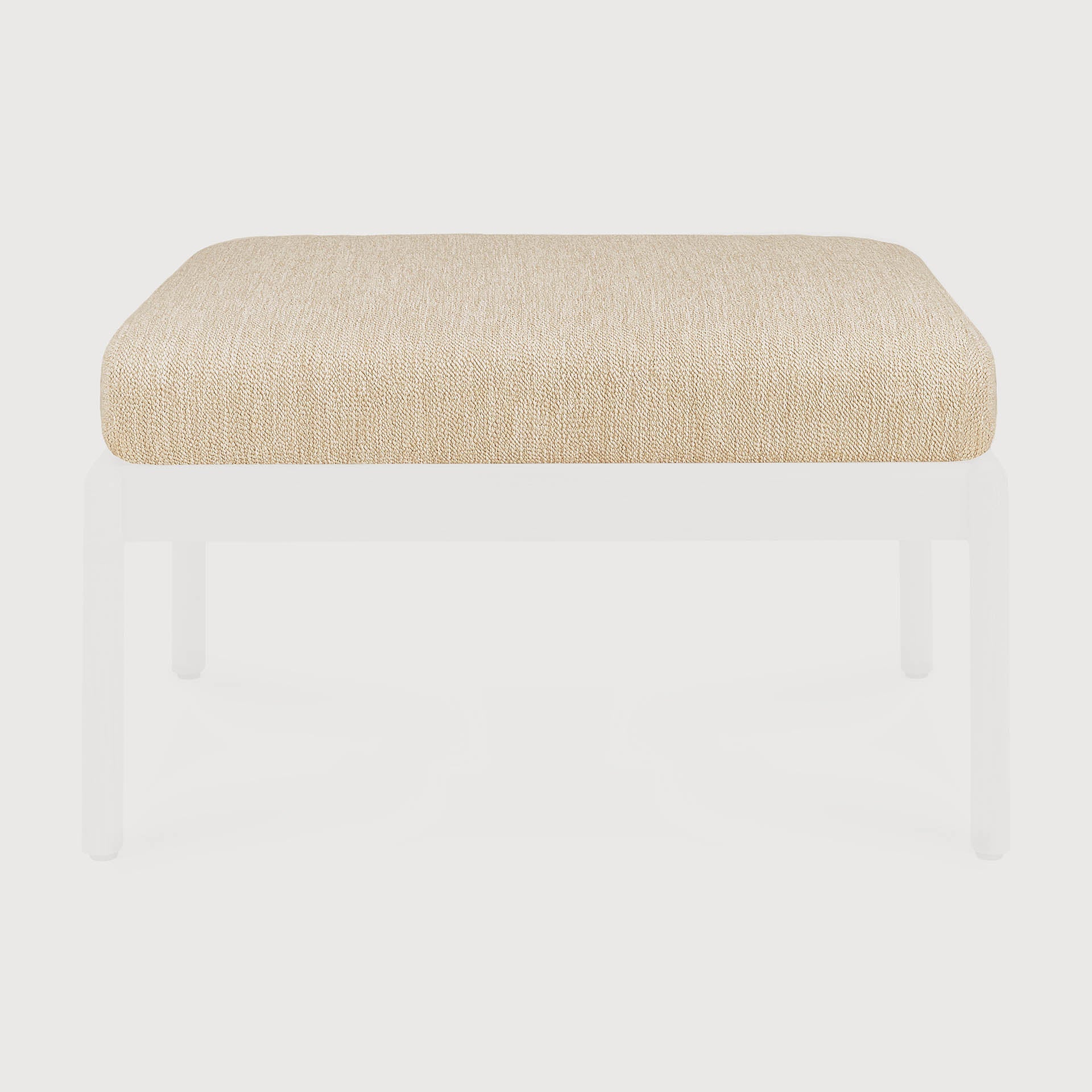 Jack outdoor footstool cushion - Natural fabric White Cliff Studio Outdoor Ottoman