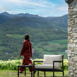Jack Outdoor Footstool Frame White Cliff Studio Outdoor Ottomans