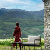 Jack Outdoor Footstool Frame White Cliff Studio Outdoor Ottomans