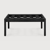Jack outdoor footstool frame - varnished teak - black White Cliff Studio Outdoor Ottoman