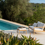 Jack Outdoor Footstool White Cliff Studio Outdoor Ottomans