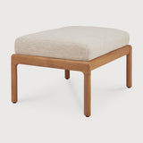 Jack outdoor footstool - teak - Natural fabric White Cliff Studio Outdoor Ottoman