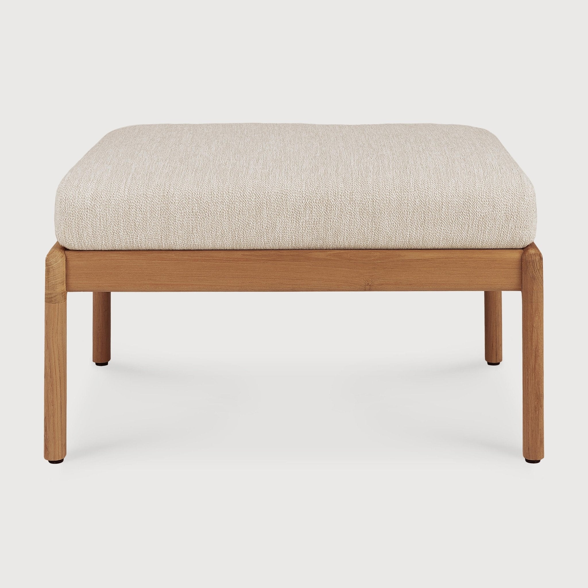 Jack outdoor footstool - teak - Natural fabric White Cliff Studio Outdoor Ottoman