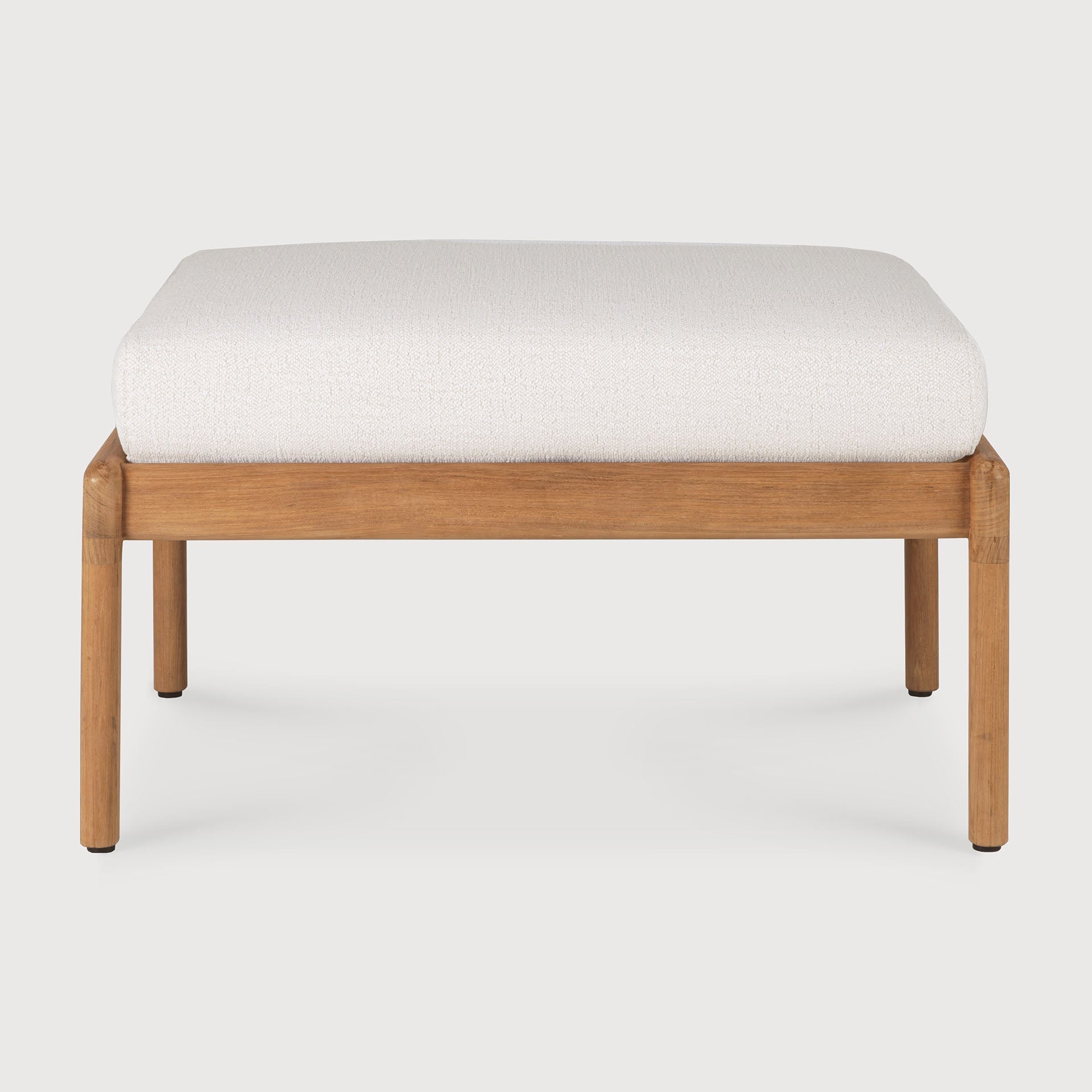 Jack outdoor footstool - teak - Off White fabric White Cliff Studio Outdoor Ottoman