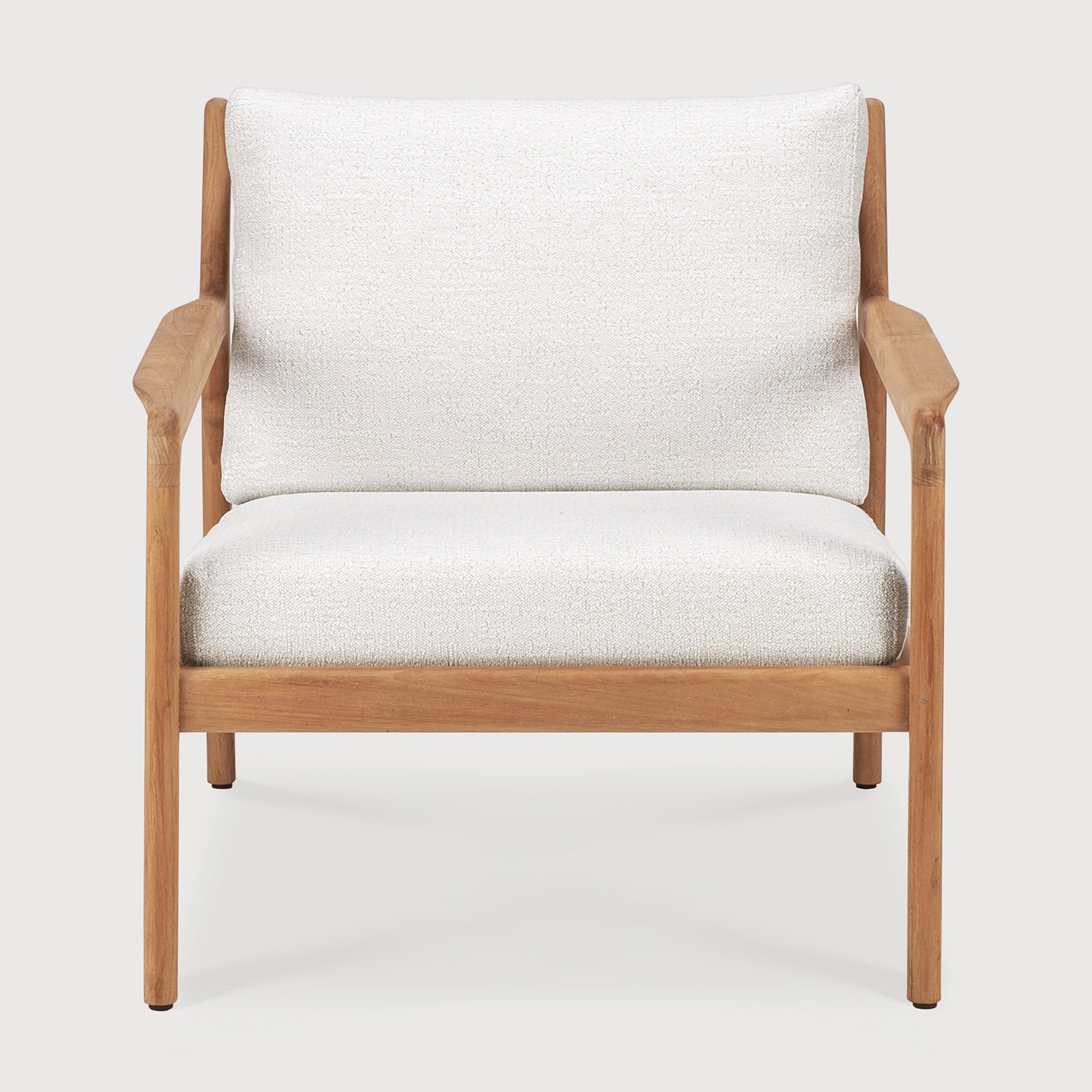Jack outdoor lounge chair - teak - Off White fabric White Cliff Studio Outdoor Lounge Chair