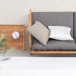 Jack outdoor side table - teak - square White Cliff Studio Outdoor Side Table