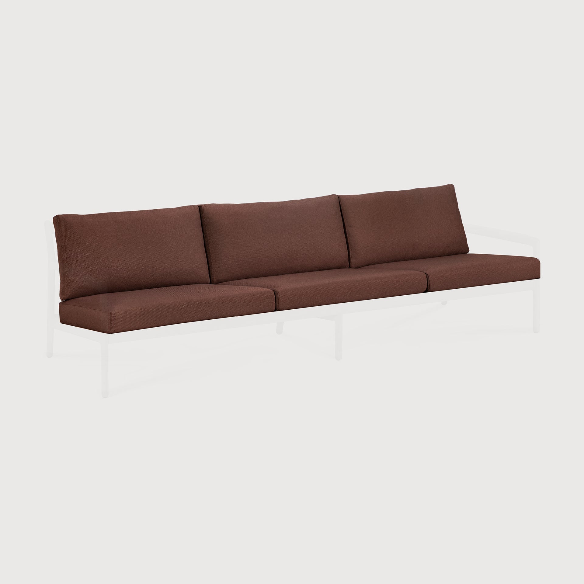 Jack outdoor sofa 3+ seater cushion set - Burgundy fabric White Cliff Studio Outdoor Sofa