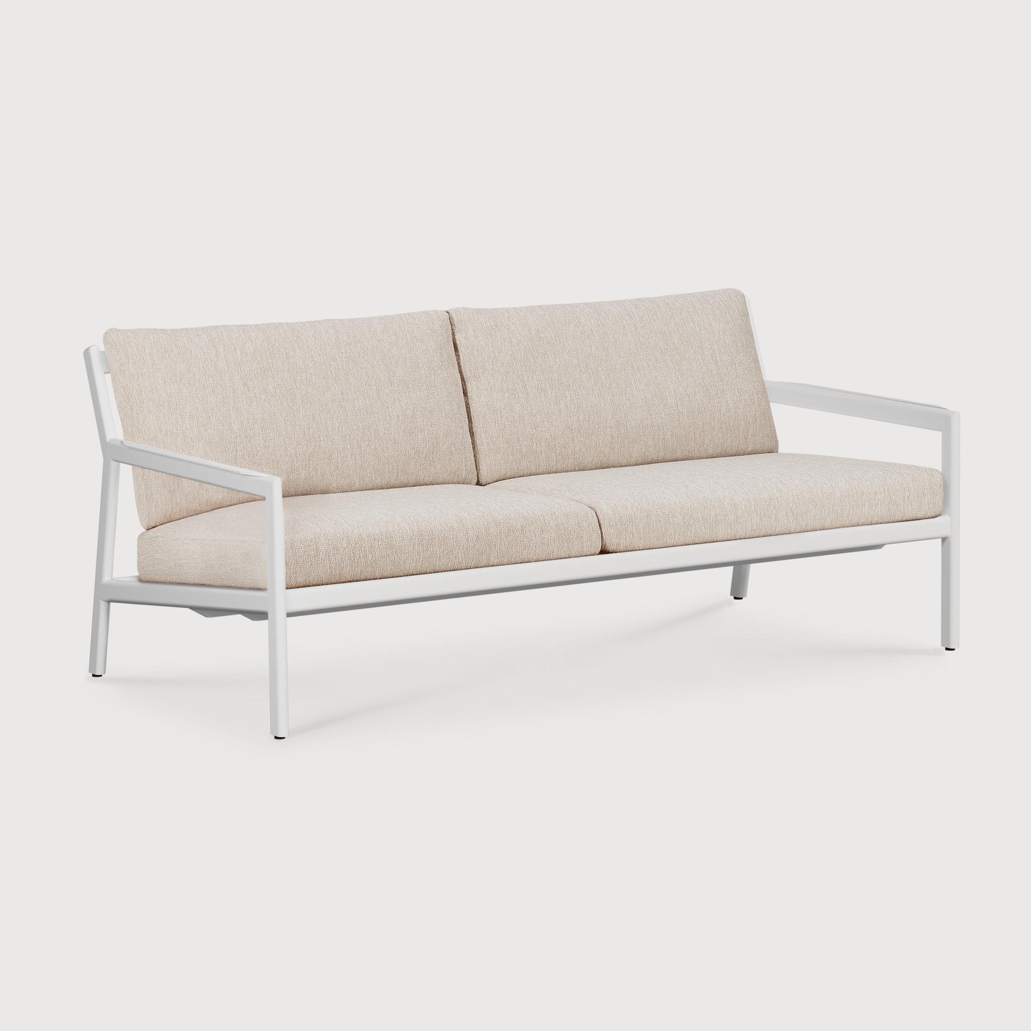 Jack outdoor sofa - aluminium - white - Natural fabric - 2+ seater White Cliff Studio Outdoor Sofa