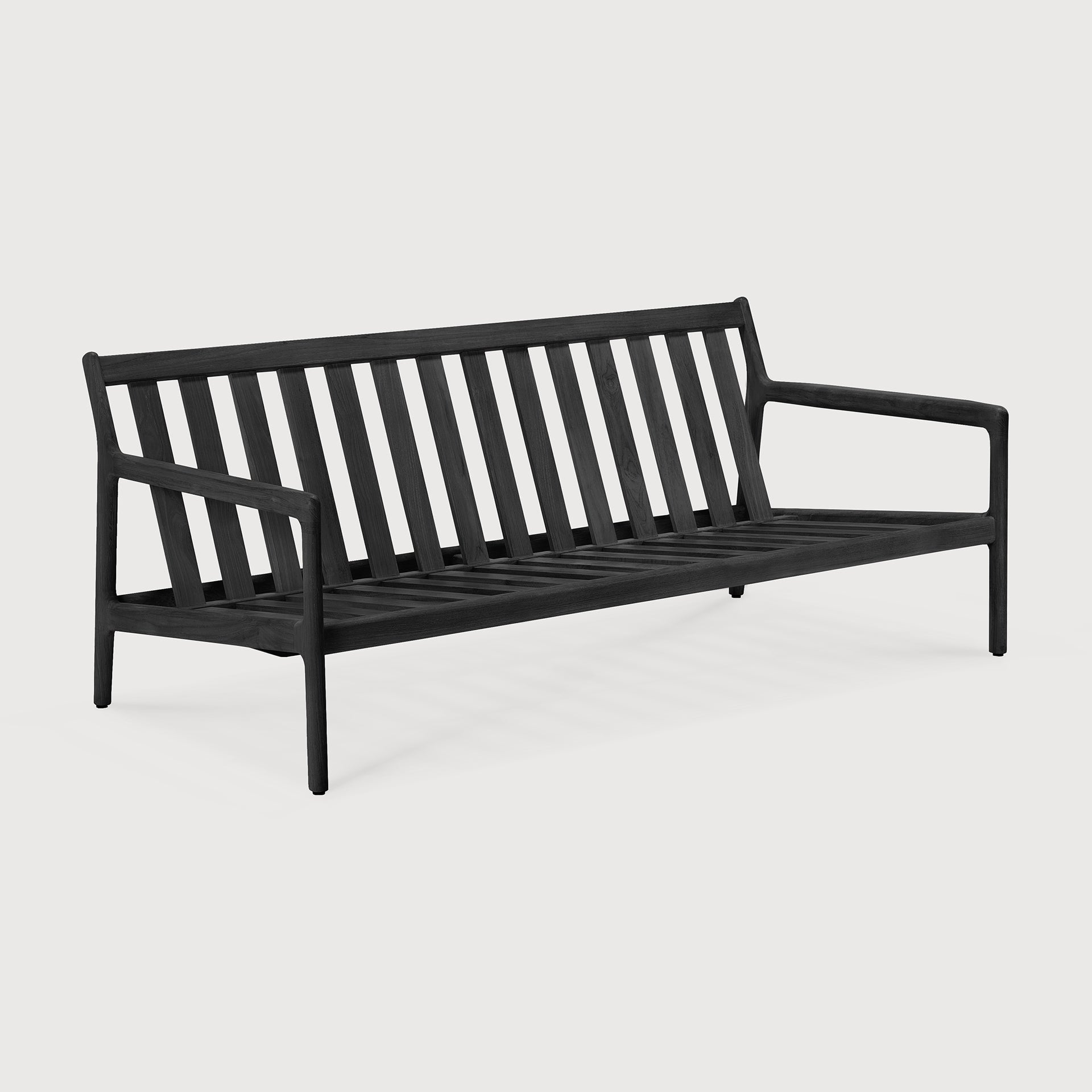 Jack outdoor sofa frame - varnished teak - black - 2+ seater White Cliff Studio Outdoor Sofa