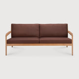 Jack outdoor sofa - teak - Burgundy fabric - 2+ seater White Cliff Studio Outdoor Sofa