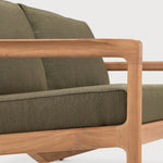 Jack outdoor sofa - teak - Green fabric - 2+ seater White Cliff Studio Outdoor Sofa