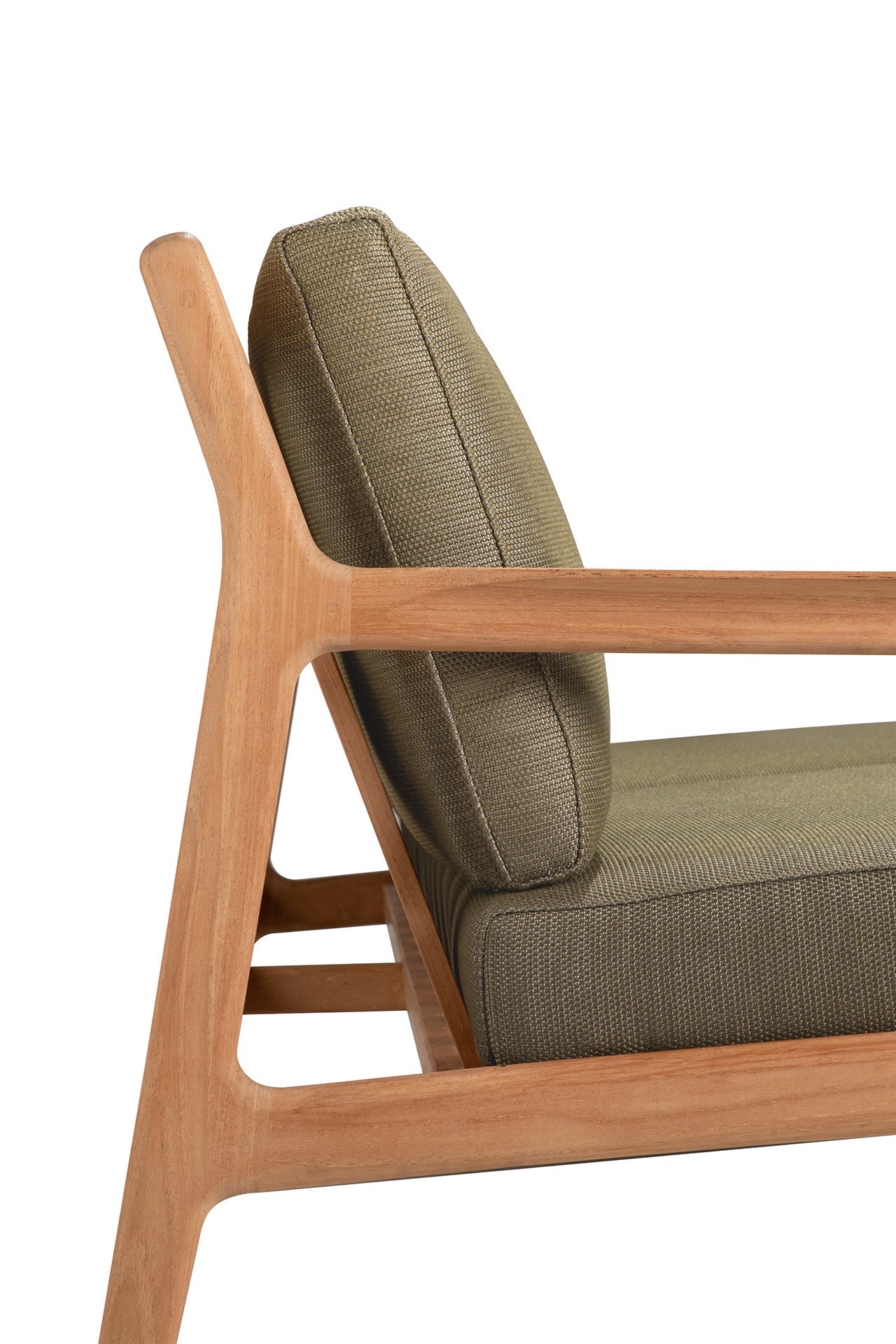 Jack outdoor sofa - teak - Green fabric - 2+ seater White Cliff Studio Outdoor Sofa