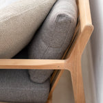 Jack outdoor sofa - teak - Mocha fabric - 2+ seater White Cliff Studio Outdoor Sofa