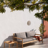 Jack outdoor sofa - teak - Mocha fabric - 2+ seater White Cliff Studio Outdoor Sofa