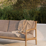 Jack outdoor sofa - teak - Mocha fabric - 2+ seater White Cliff Studio Outdoor Sofa