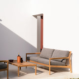 Jack outdoor sofa - teak - Mocha fabric - 2+ seater White Cliff Studio Outdoor Sofa