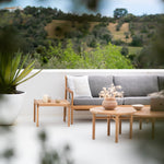 Jack outdoor sofa - teak - Mocha fabric - 3+ seater White Cliff Studio Outdoor Sofa