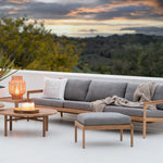 Jack outdoor sofa - teak - Mocha fabric - 3+ seater White Cliff Studio Outdoor Sofa