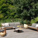 Jack outdoor sofa - teak - Mocha fabric - 3+ seater White Cliff Studio Outdoor Sofa