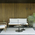 Jack outdoor sofa - teak - Natural fabric - 2+ seater White Cliff Studio Outdoor Sofa