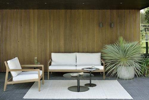 Jack outdoor sofa - teak - Natural fabric - 2+ seater White Cliff Studio Outdoor Sofa