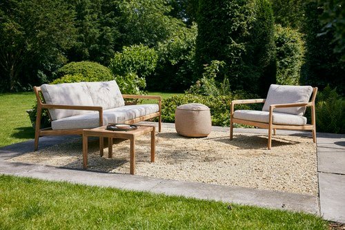 Jack outdoor sofa - teak - Natural fabric - 2+ seater White Cliff Studio Outdoor Sofa