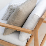 Jack outdoor sofa - teak - Off White fabric - 2+ seater White Cliff Studio Outdoor Sofa