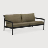 Jack outdoor sofa - varnished teak - black - Green fabric - 2+ seater White Cliff Studio Outdoor Sofa