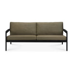 Jack outdoor sofa - varnished teak - black - Green fabric - 2+ seater White Cliff Studio Outdoor Sofa