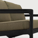 Jack outdoor sofa - varnished teak - black - Green fabric - 2+ seater White Cliff Studio Outdoor Sofa
