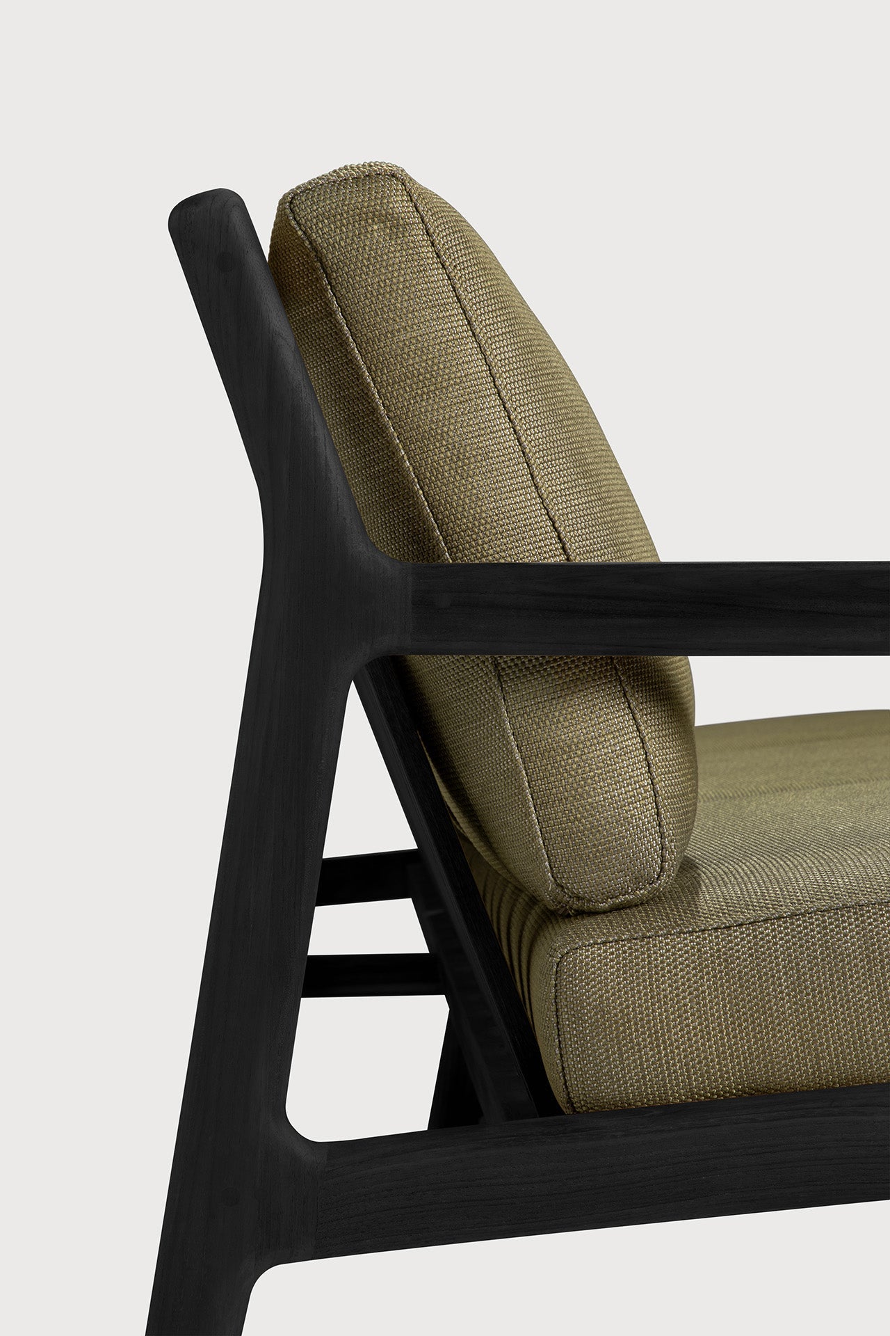 Jack outdoor sofa - varnished teak - black - Green fabric - 3+ seater White Cliff Studio Outdoor Sofa