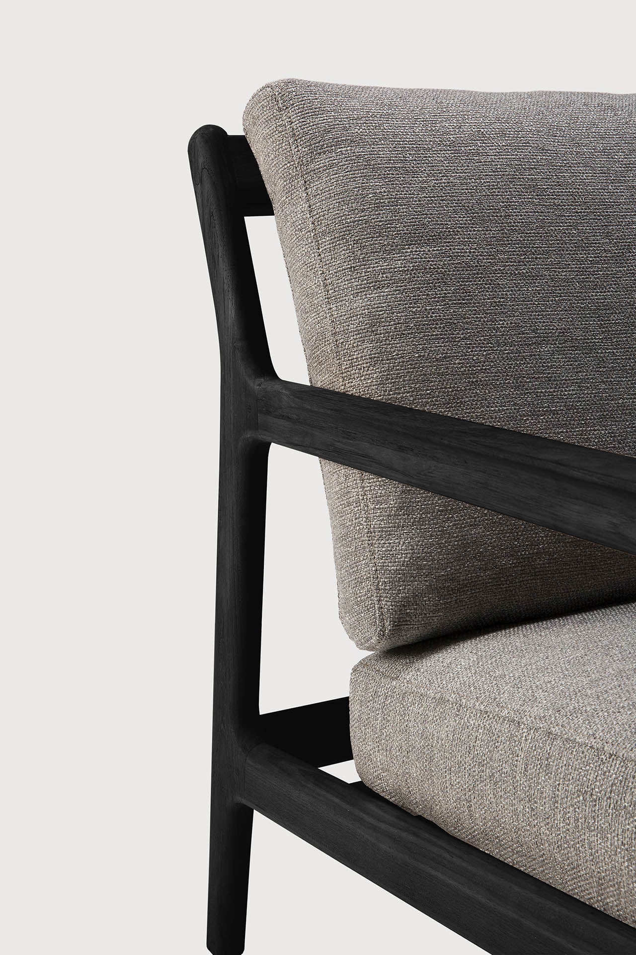 Jack outdoor sofa - varnished teak - black - Mocha fabric - 2+ seater White Cliff Studio Outdoor Sofa