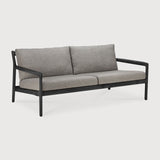 Jack outdoor sofa - varnished teak - black - Mocha fabric - 2+ seater White Cliff Studio Outdoor Sofa