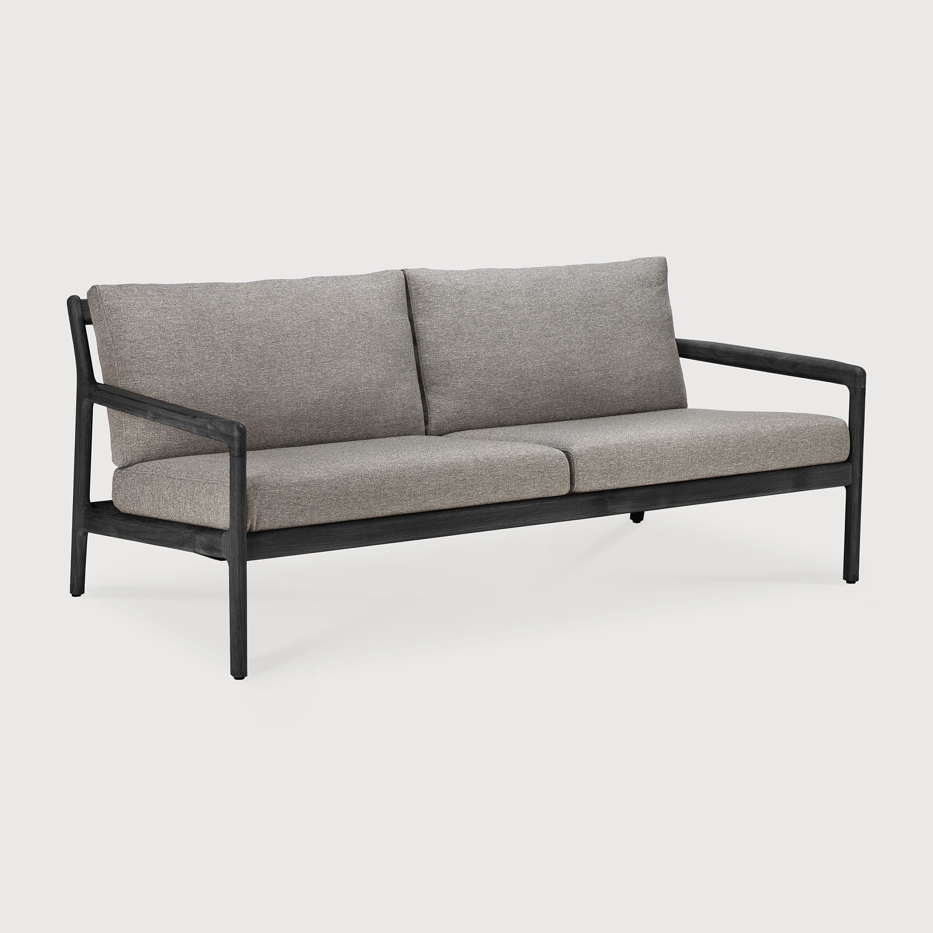 Jack outdoor sofa - varnished teak - black - Mocha fabric - 2+ seater White Cliff Studio Outdoor Sofa