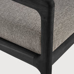 Jack outdoor sofa - varnished teak - black - Mocha fabric - 3+ seater White Cliff Studio Outdoor Sofa