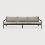 Jack outdoor sofa - varnished teak - black - Mocha fabric - 3+ seater White Cliff Studio Outdoor Sofa