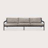 Jack outdoor sofa - varnished teak - black - Mocha fabric - 3+ seater White Cliff Studio Outdoor Sofa